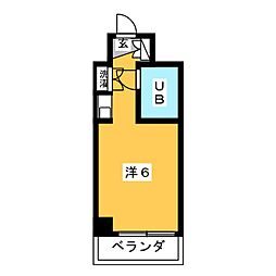 パティオ滝野川壱番館 ワンルームの間取図画像
