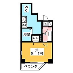 ミヤビヒルズ大山駅前 1Kの間取図画像