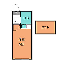 プラザ・ドゥ・モーリスＣ棟 1階ワンルームの間取り
