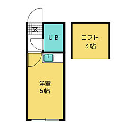 プラザ・ドゥ・モーリスＢ棟 1階ワンルームの間取り
