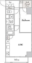ミリア・レジデンス駒込 1LDKの間取図画像