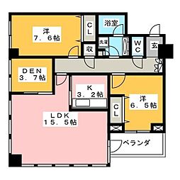 JR山手線 大塚駅 徒歩9分の賃貸マンション 15階2SLDKの間取り