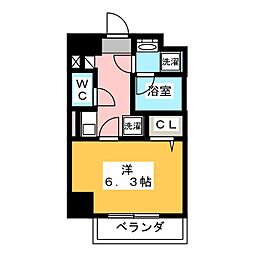 mezzo南大塚 4階1Kの間取り