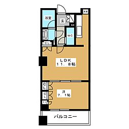 コンフォリア東池袋ＷＥＳＴ 12階1LDKの間取り
