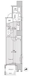 アクシス池袋 13階1Kの間取り
