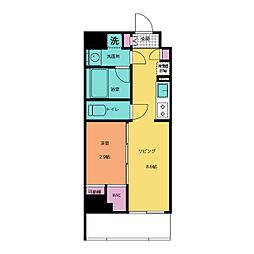 コンフォリア・リヴ巣鴨 6階1LDKの間取り