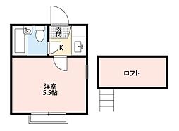 コーポ巣鴨　B棟 1階1Kの間取り