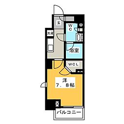 ザ・パークハビオ巣鴨 3階1Kの間取り