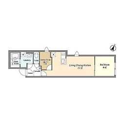 タスキsmart新大塚III 1SLDKの間取図画像