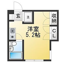 MKマンション ワンルームの間取図画像