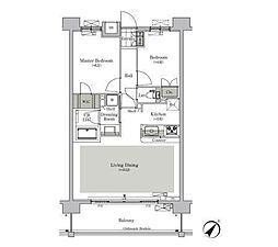 ParkCube西ヶ原STAGE 1LDKの間取図画像