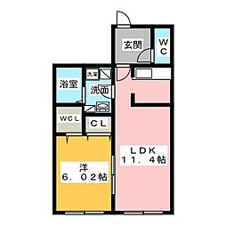 パセオ文京茗荷谷 1LDKの間取図画像