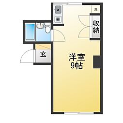 カーサ音羽 ワンルームの間取図画像