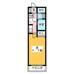 セレーノ大塚 1Kの間取図画像