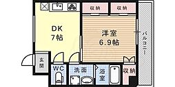 ネオンビル 1DKの間取図画像
