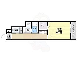 阪急神戸本線 岡本駅 徒歩5分の賃貸アパート 1階1Kの間取り