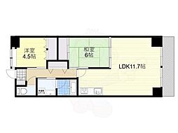 セトルコート山御影 2LDKの間取図画像