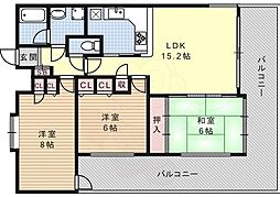 サンビルダー城ノ下 3LDKの間取図画像
