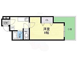 あゆみ六甲ハウス 1DKの間取図画像