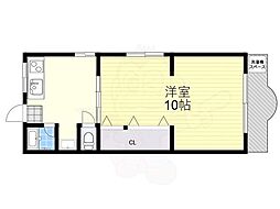 ハイツローレル 1LDKの間取図画像