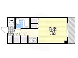 ロマネスク六甲第2 1Kの間取図画像