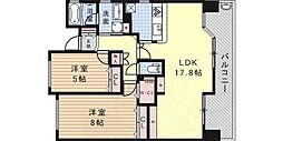 プレステージ王子公園クラシーク 2LDKの間取図画像