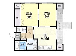 ラフォーレ芦屋 2LDKの間取図画像