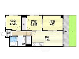 フレンチェ赤坂 3LDKの間取図画像