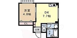 秋田マンション 1DKの間取図画像
