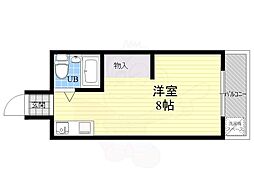 シルバーハイツ御影 ワンルームの間取図画像