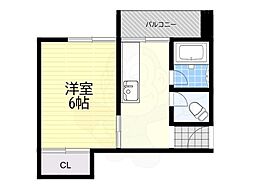 ハイツ16 1Kの間取図画像