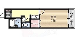 六甲スカイハイツ2 1Kの間取図画像