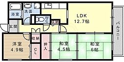 グリーングラス魚崎 3LDKの間取図画像
