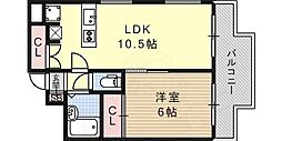 ダンディライオン六甲2 1LDKの間取図画像