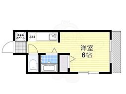 真継ハイツ 1Kの間取図画像