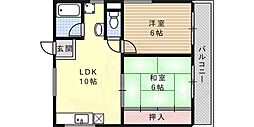 カトレアハイツ 2LDKの間取図画像