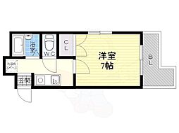 カーサ・ジュピター 1Kの間取図画像