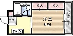 シティハイツ西岡本 1Kの間取図画像