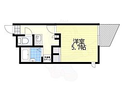 レオパレスオーキッド 1Kの間取図画像