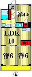 第3千代田マンション 3LDKの間取図画像