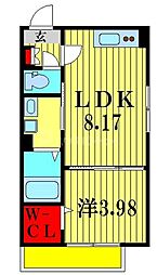 フェリーチェ馬橋 1階1LDKの間取り