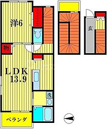 プーロ　フィウーメ 3階1LDKの間取り