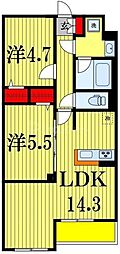 Casa Albero(カーサアルベロ) 2LDKの間取図画像