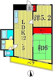 紀伊国屋マンション 2LDKの間取図画像