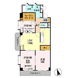 ルイメゾン2 3LDKの間取図画像