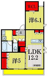 フォルトゥーナ 2LDKの間取図画像
