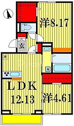 メゾン・アルカディア 2LDKの間取図画像