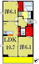 Irene(イレーネ) 2LDKの間取図画像