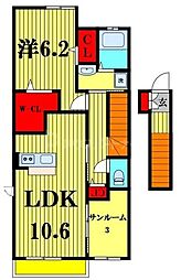 ユイマールS 1LDKの間取図画像