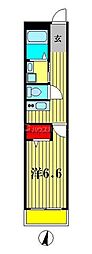 フラット南流山 1Kの間取図画像